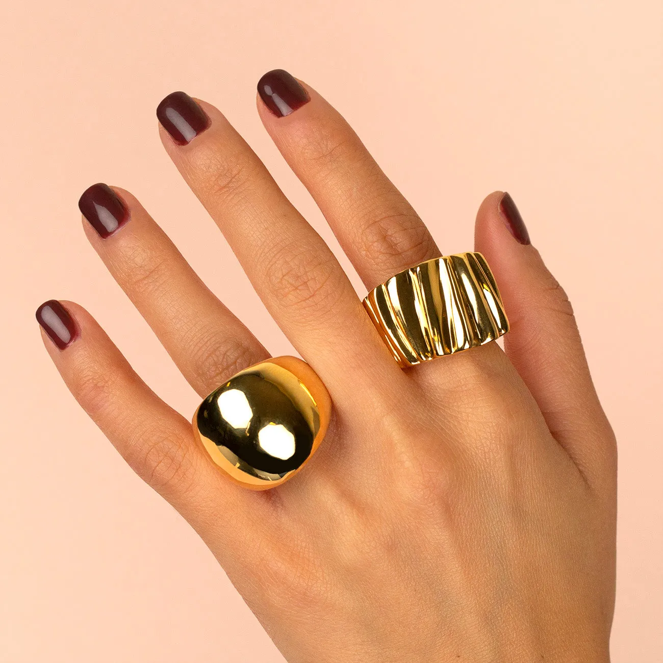 Chunky Textured Ring 14K