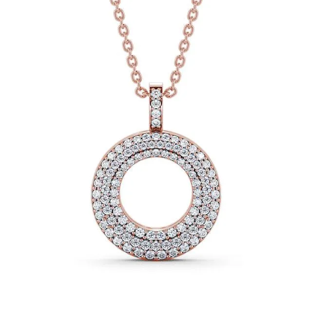 Circle Shaped Pendant 0.75ct