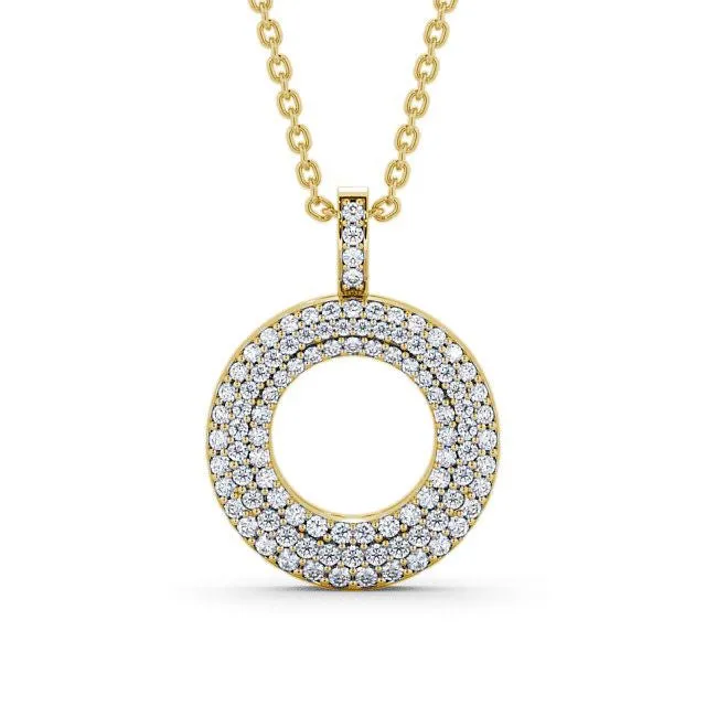 Circle Shaped Pendant 0.75ct