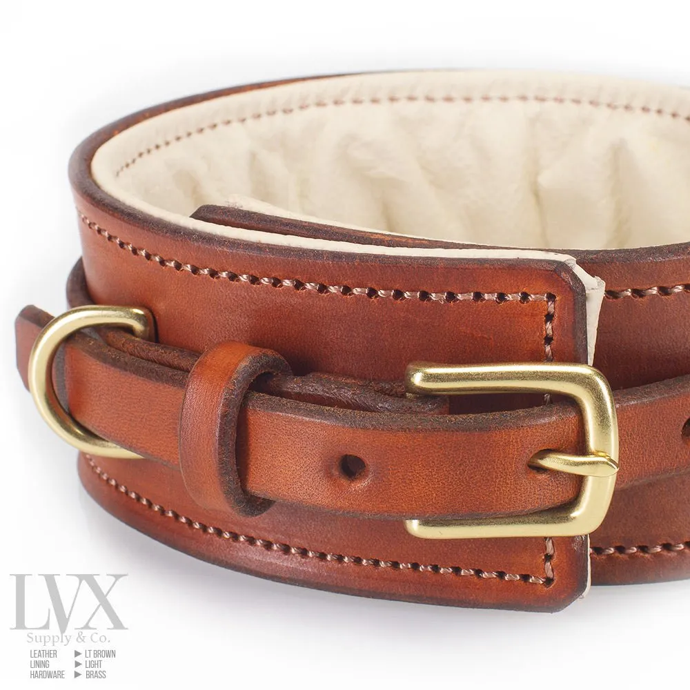 Classic Padded Leather Collar & Cuffs [SET]