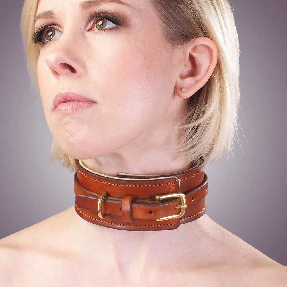 Classic Padded Leather Collar & Cuffs [SET]