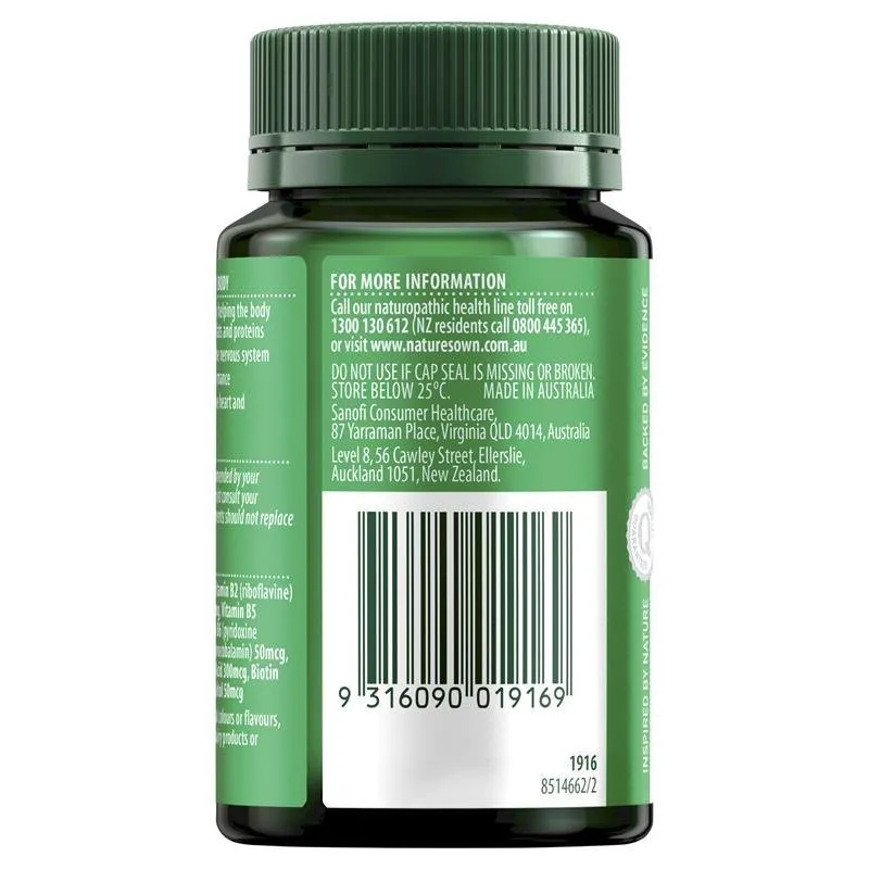 [CLEARANCE Expiry: 07/2024] Nature's Own Super B Complex 75 Tablets