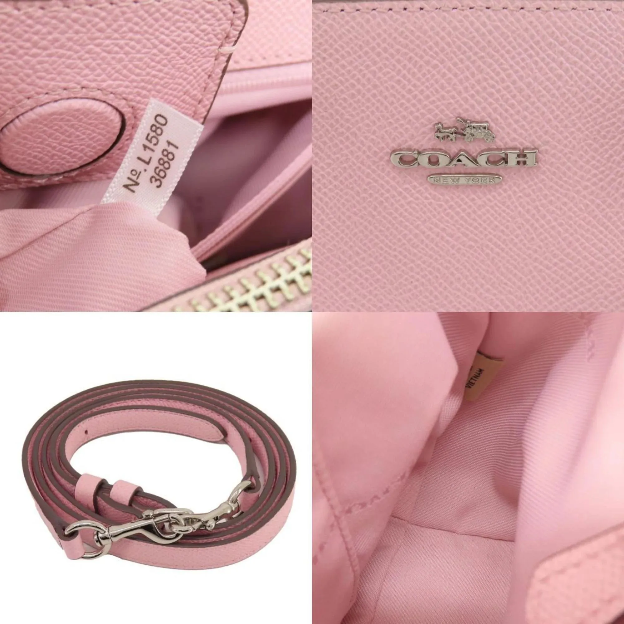 Coach Stanton Carryall Leather Tote 26 Petal Shoulder Bag Handbag Pink New