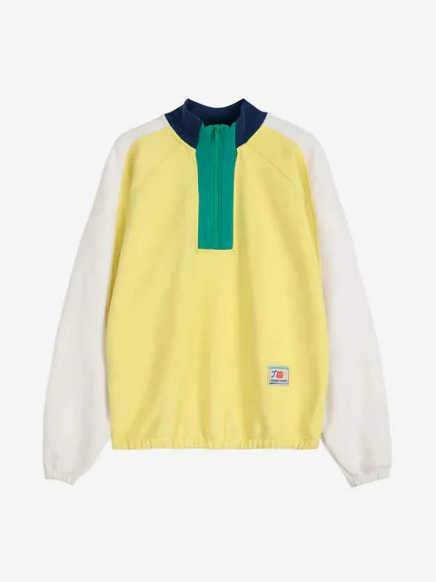 Color Block Relaxed Sweatshirt | Yellow Multi