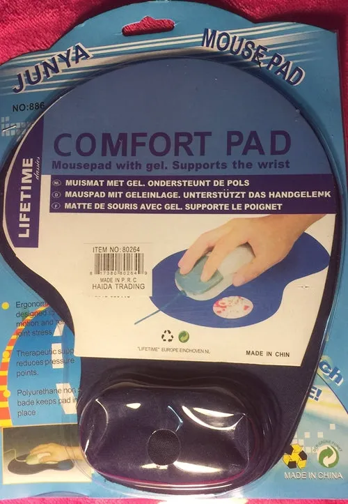 Comfortable Wrist Rest Mouse Pad (Black)