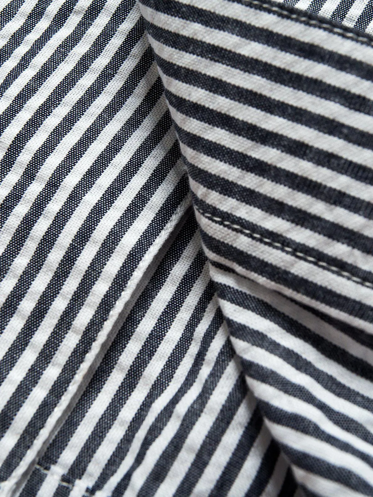 Contentment. Relaxed Seersucker Grey Shirt