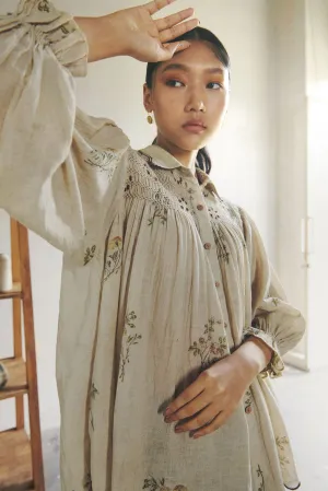 CORD   I   Hiraeth  Judy Shirt Ivory-Dahlia Print