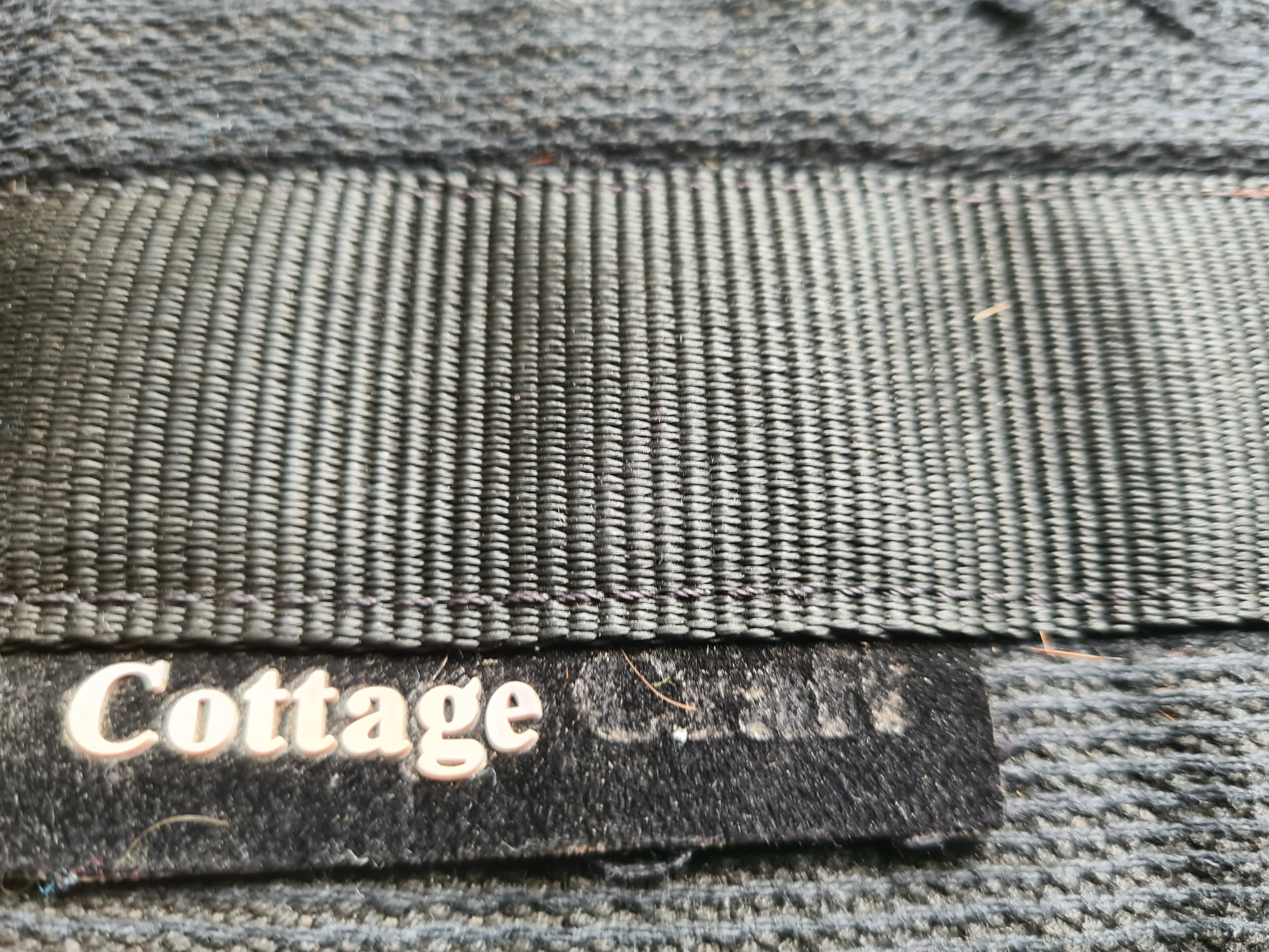 Cottage craft elasticated 48" cotton shaped girth black FREE POSTAGE ❤