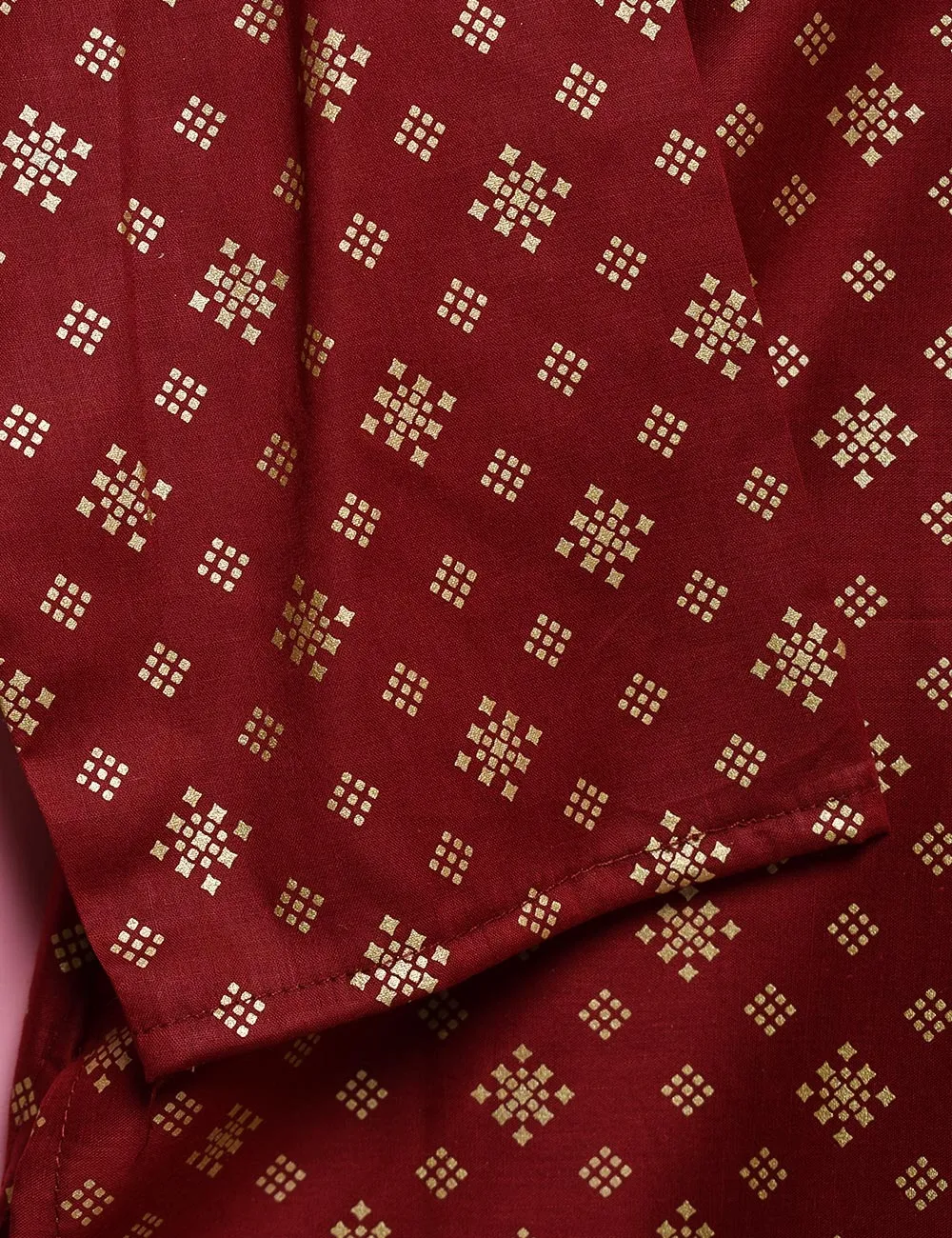 Cotton Printed Stitched Kurti - Rejuve (TS-020A-Maroon)