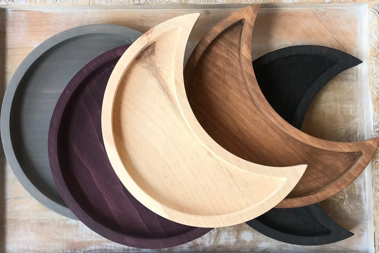 Crescent Moon Wood Shelf