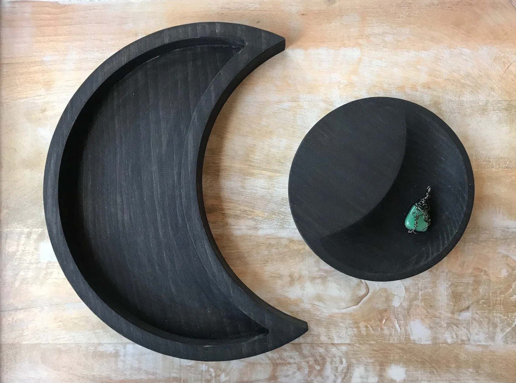 Crescent Moon Wood Tray