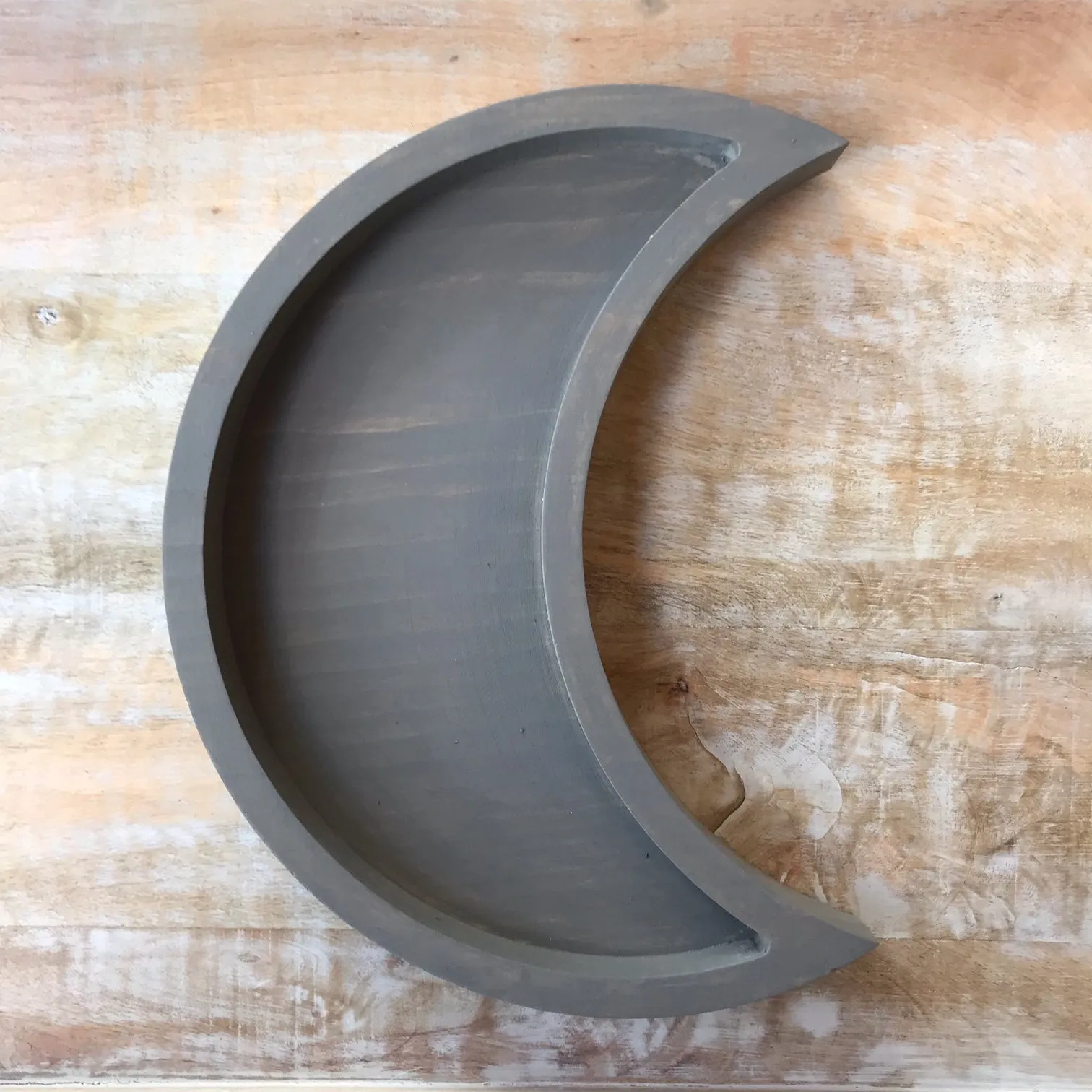 Crescent Moon Wood Tray