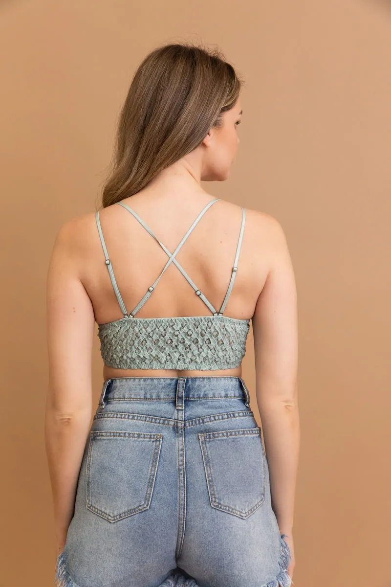 Crochet Lacey Charm Padded Bralette