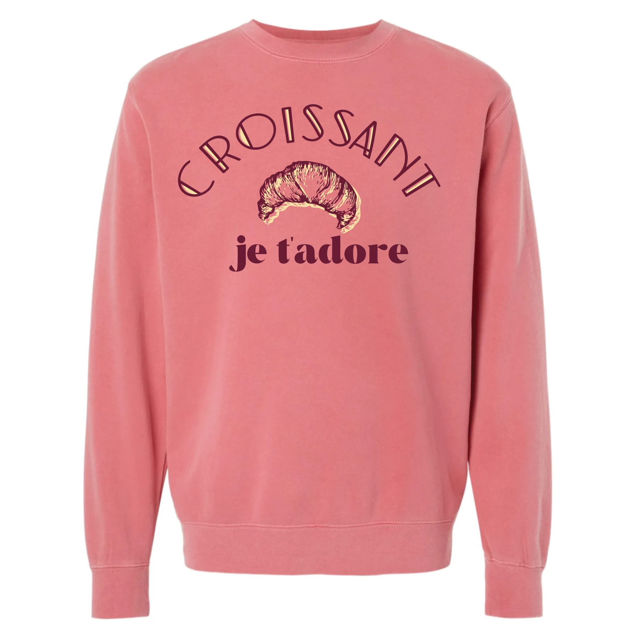 Croissant - Unisex Crewneck Sweatshirt - Pigment Pink