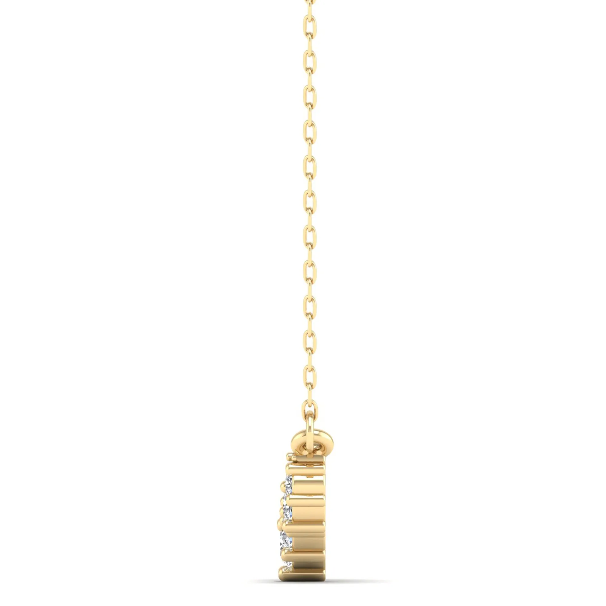 Curved Bar Diamond Necklace