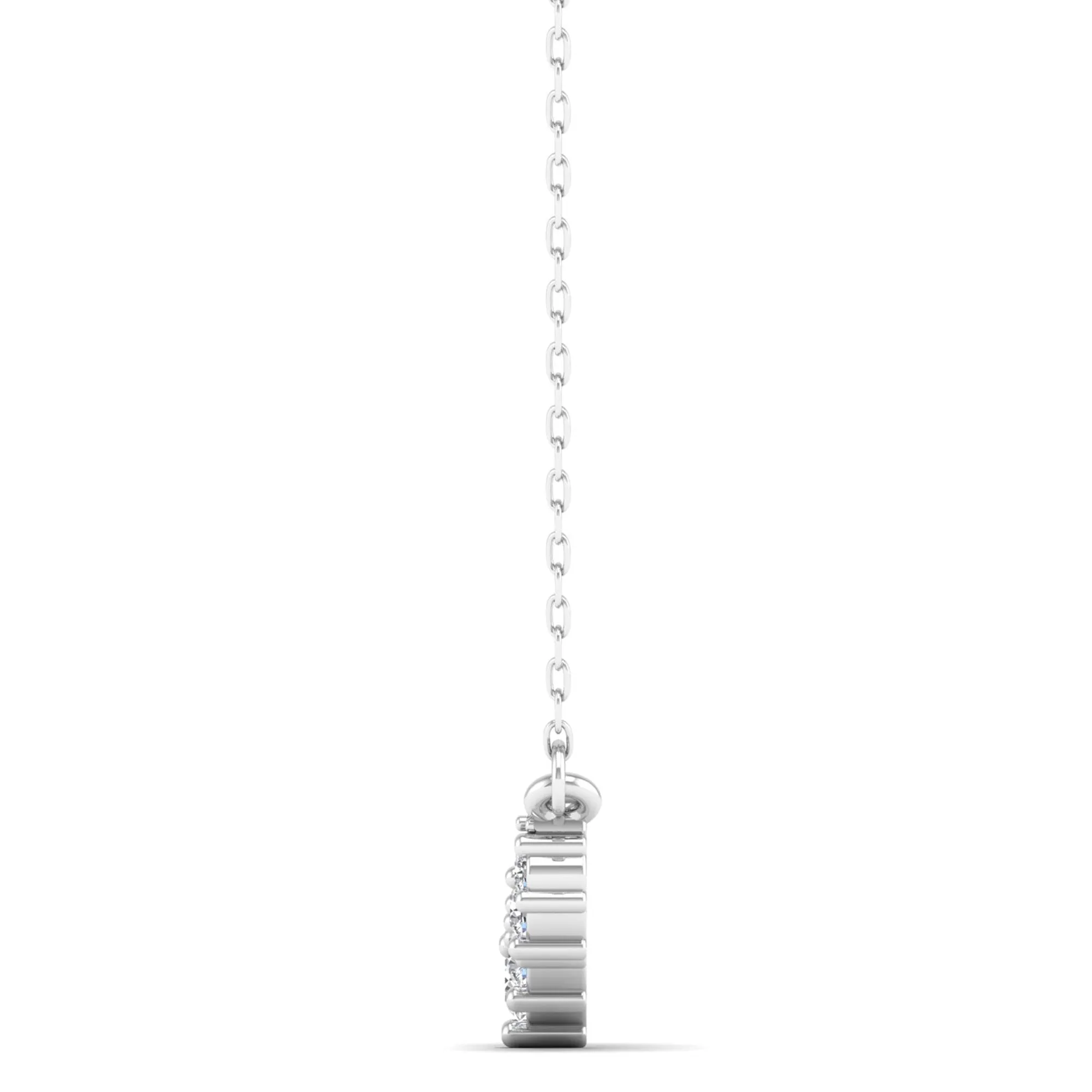 Curved Bar Diamond Necklace