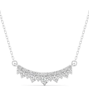 Curved Bar Diamond Necklace