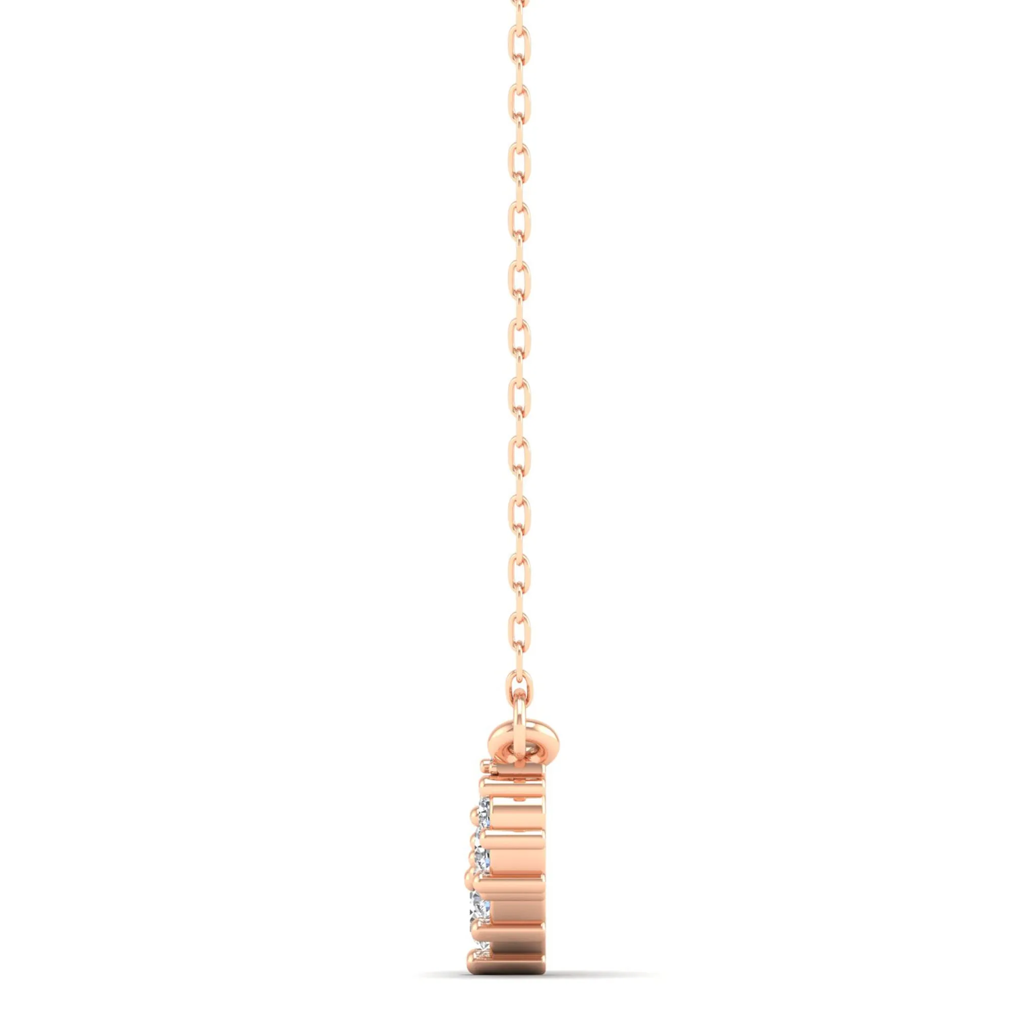 Curved Bar Diamond Necklace