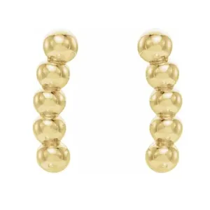 Curved Beaded Earrings