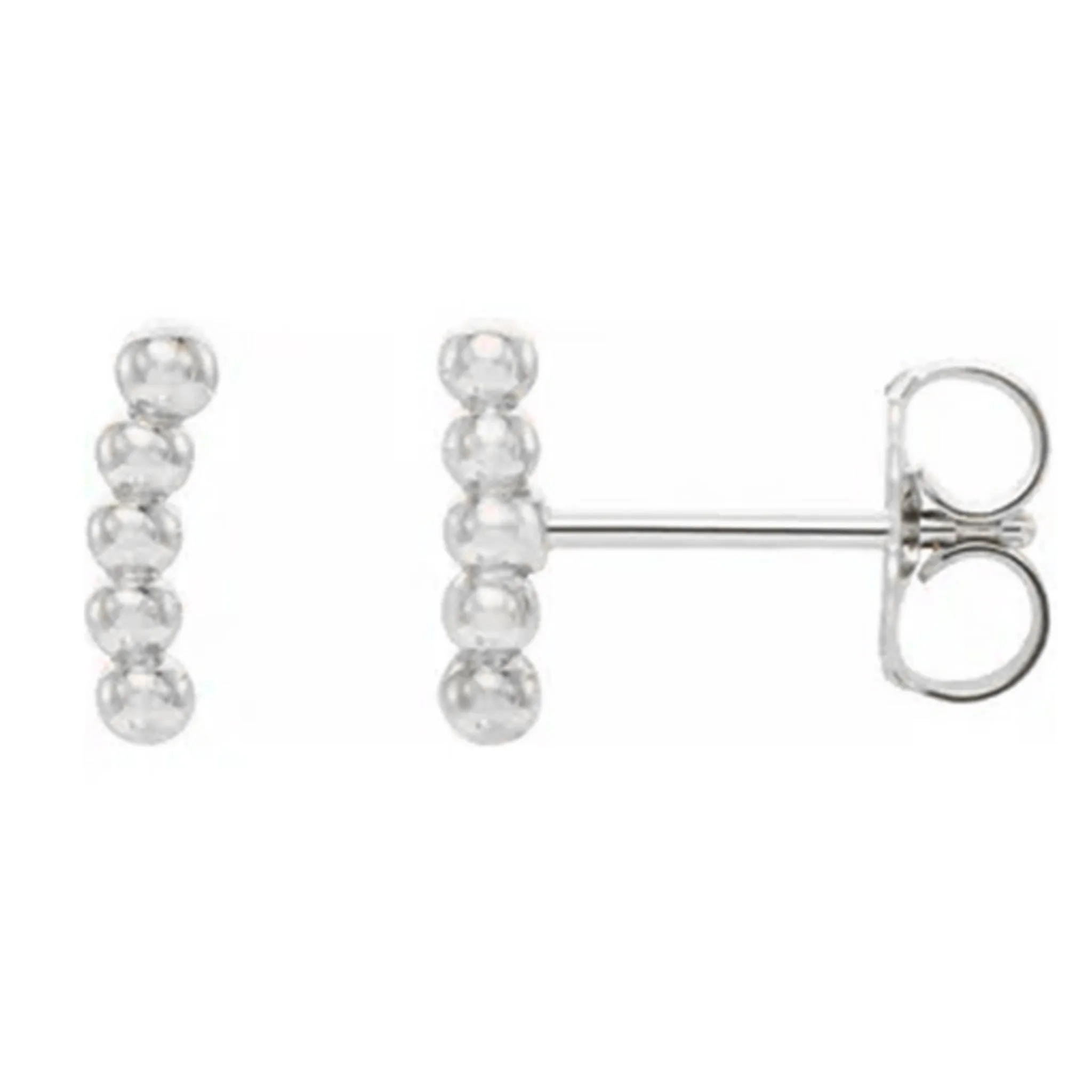 Curved Beaded Earrings