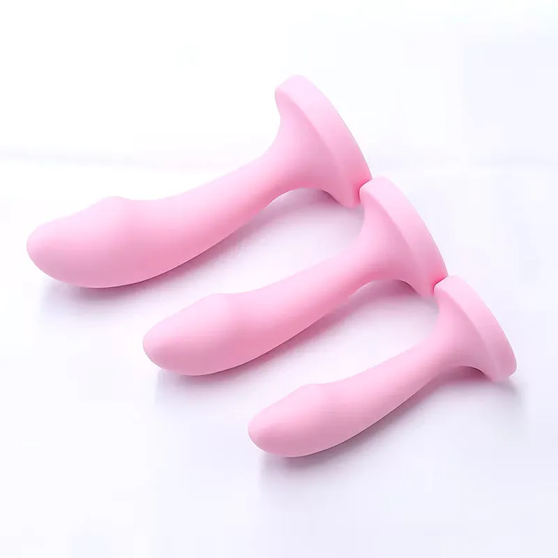 Curved Crystal Silicone ButtPlugs
