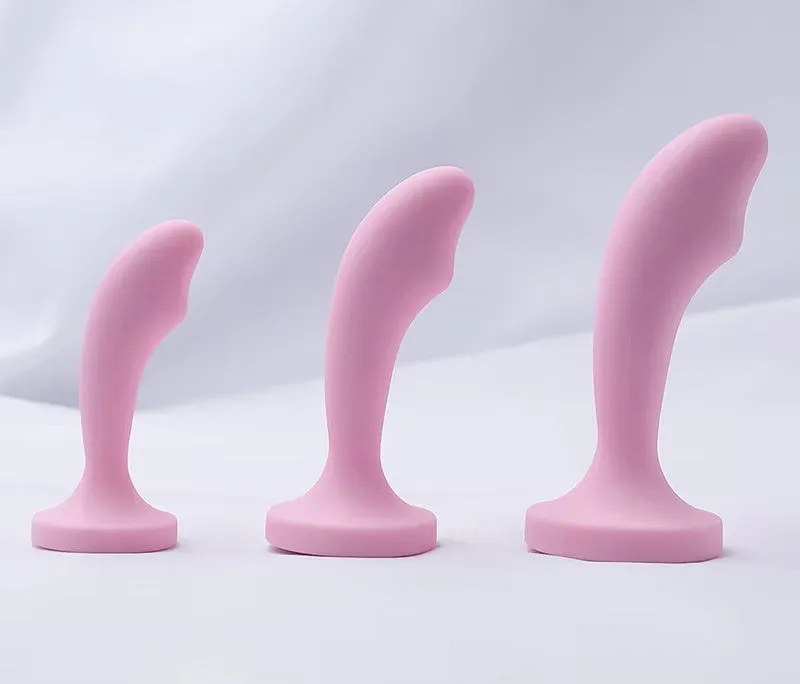 Curved Crystal Silicone ButtPlugs