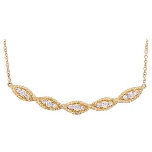 Curved Diamond Twisted RopeNecklace