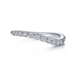 Curved Diamond Wedding Band