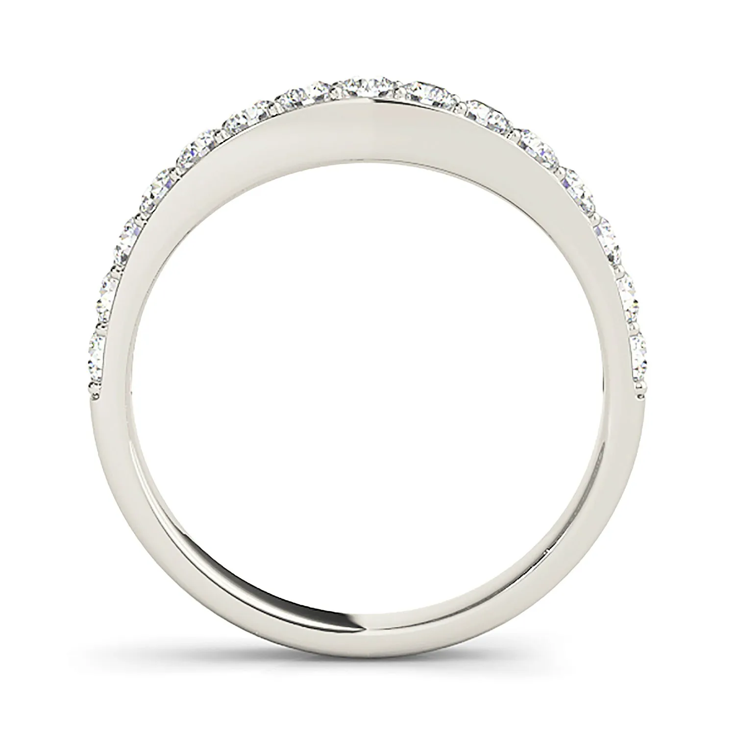 Curved Diamond Wedding Band
