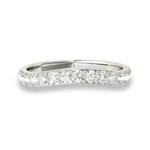 Curved Diamond Wedding Band