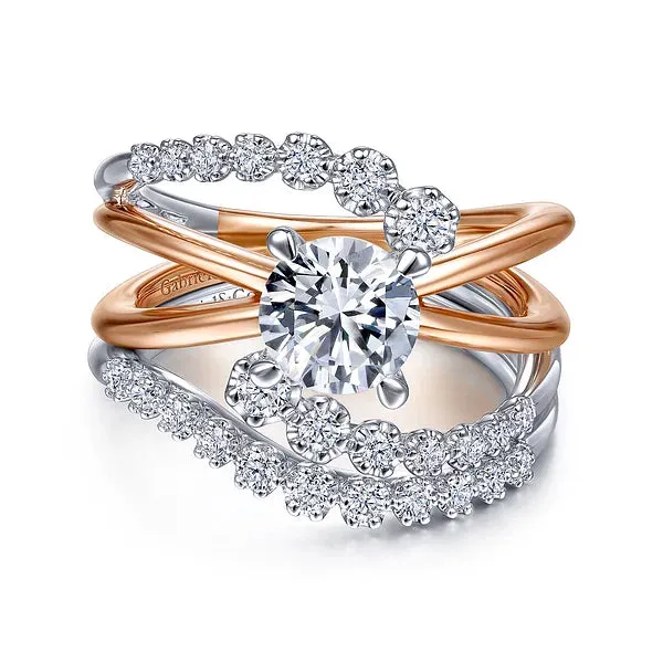 Curved Diamond Wedding Band