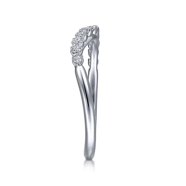 Curved Diamond Wedding Band
