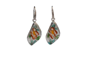 Curved Floral Earrings
