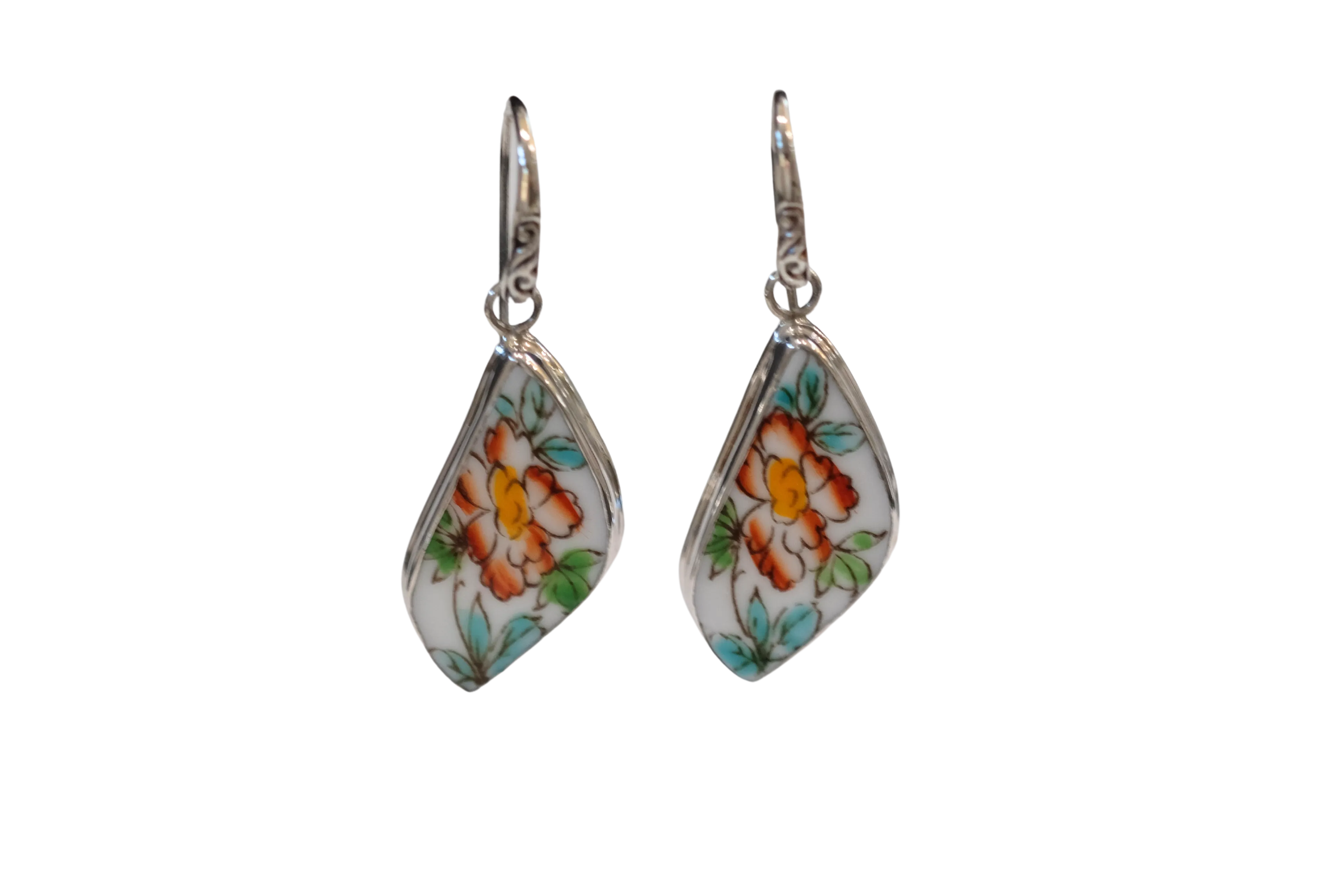 Curved Floral Earrings