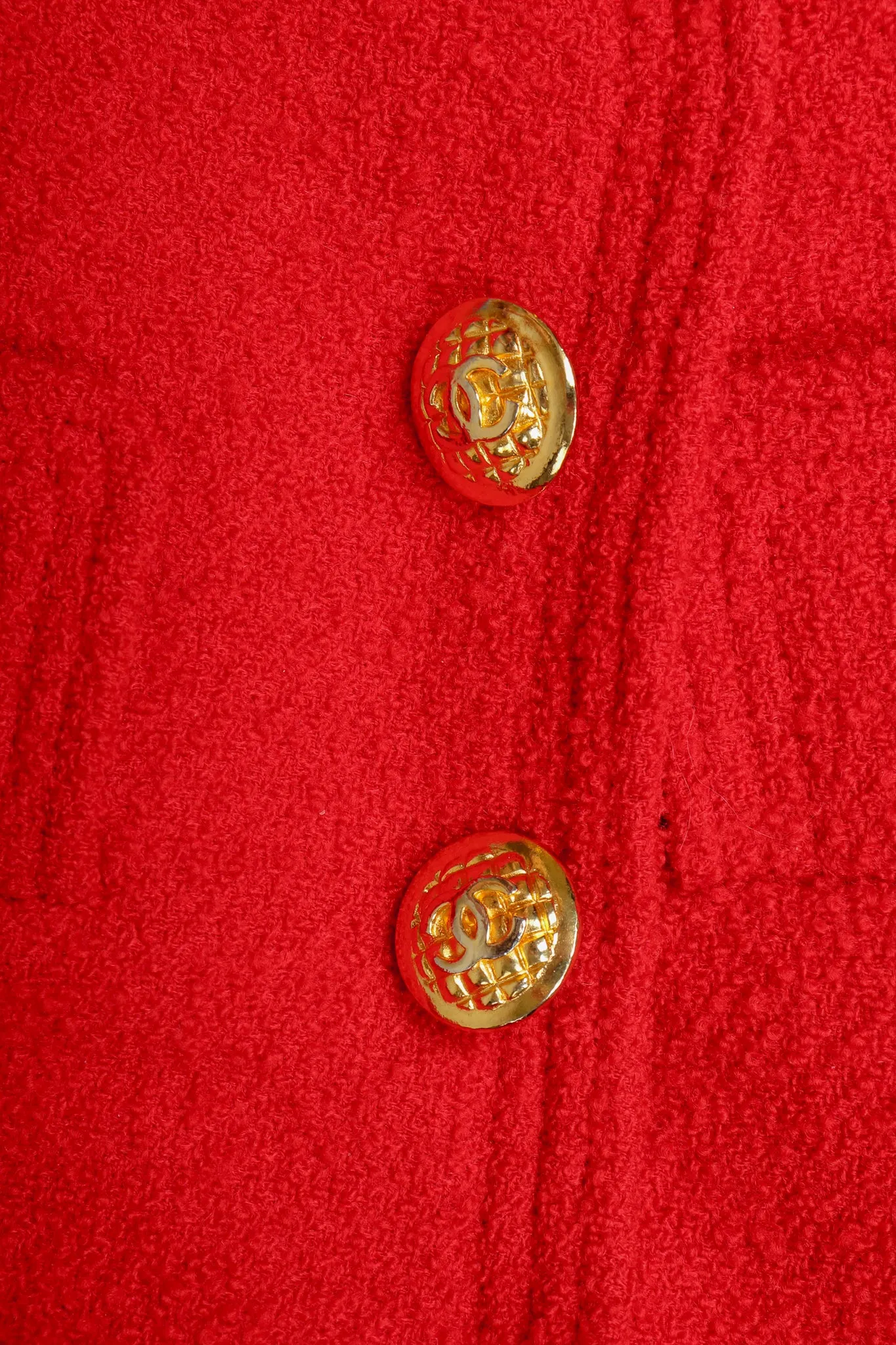 Curved Lapel Bouclé Jacket