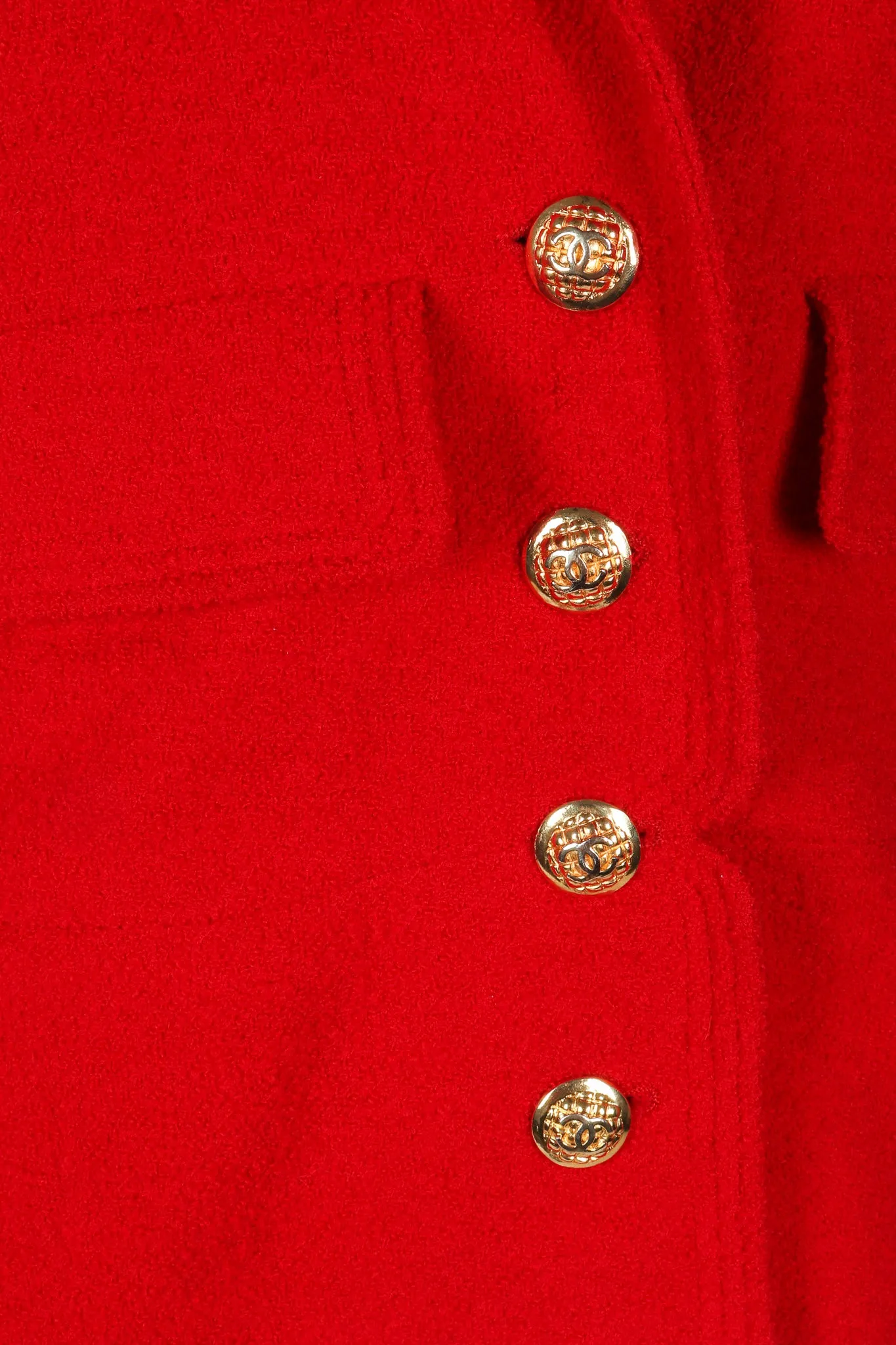 Curved Lapel Bouclé Jacket