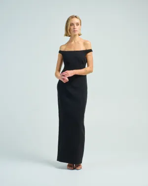 curved off shoulder dress