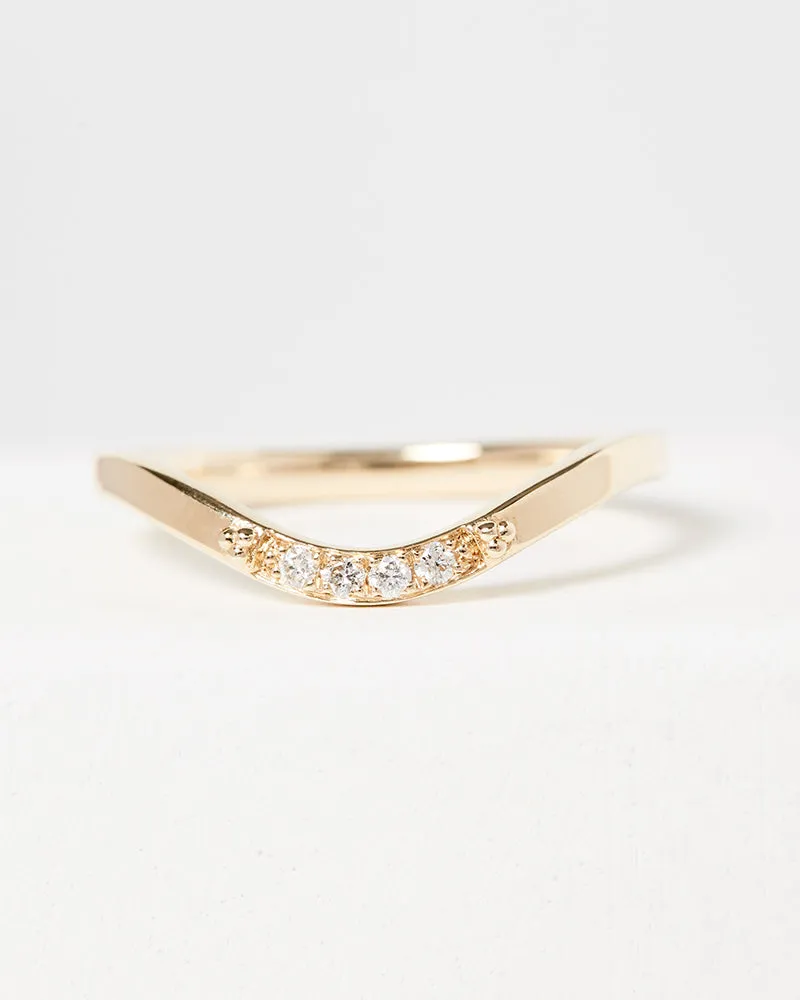 Curved Pavé Diamond Band
