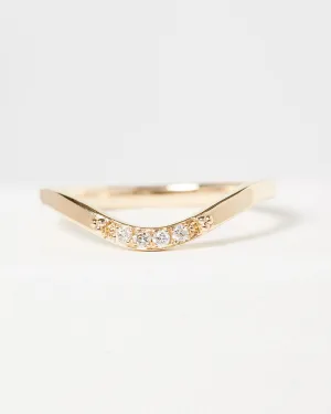 Curved Pavé Diamond Band