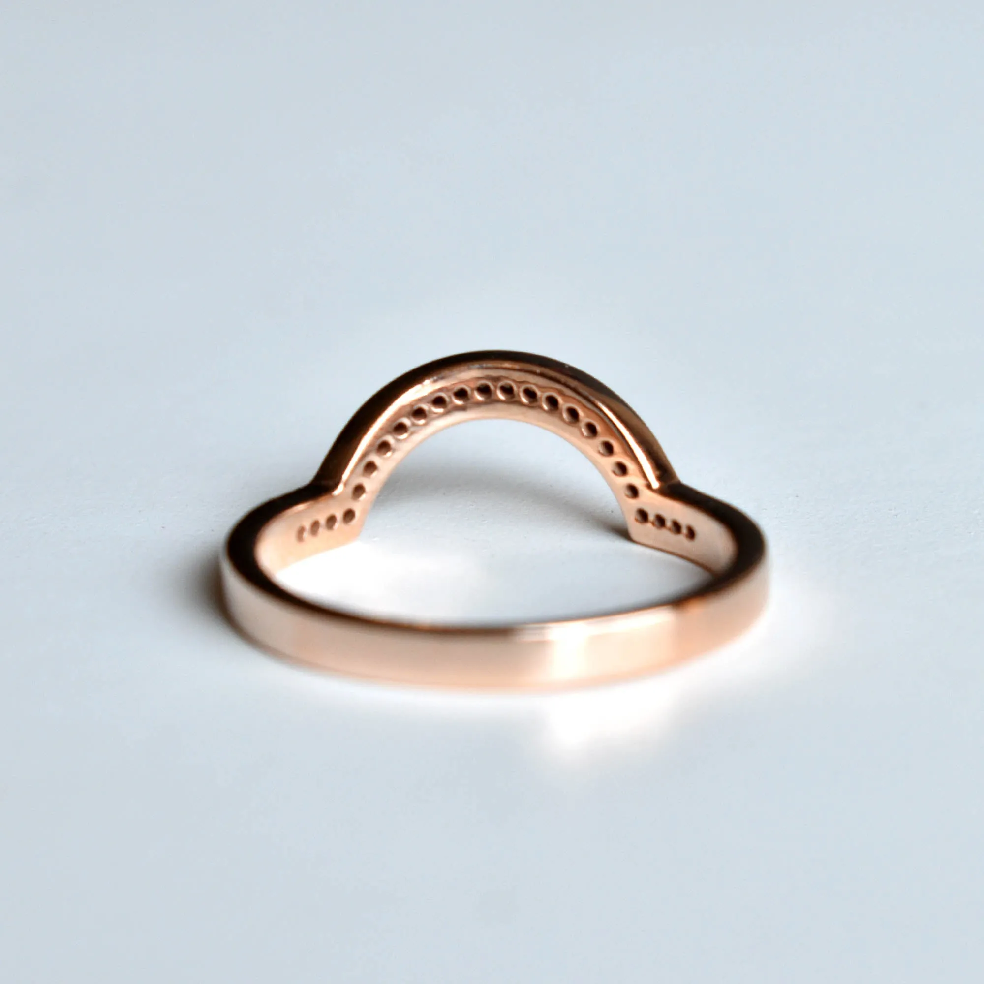 Curved Pave Diamond Nesting Band