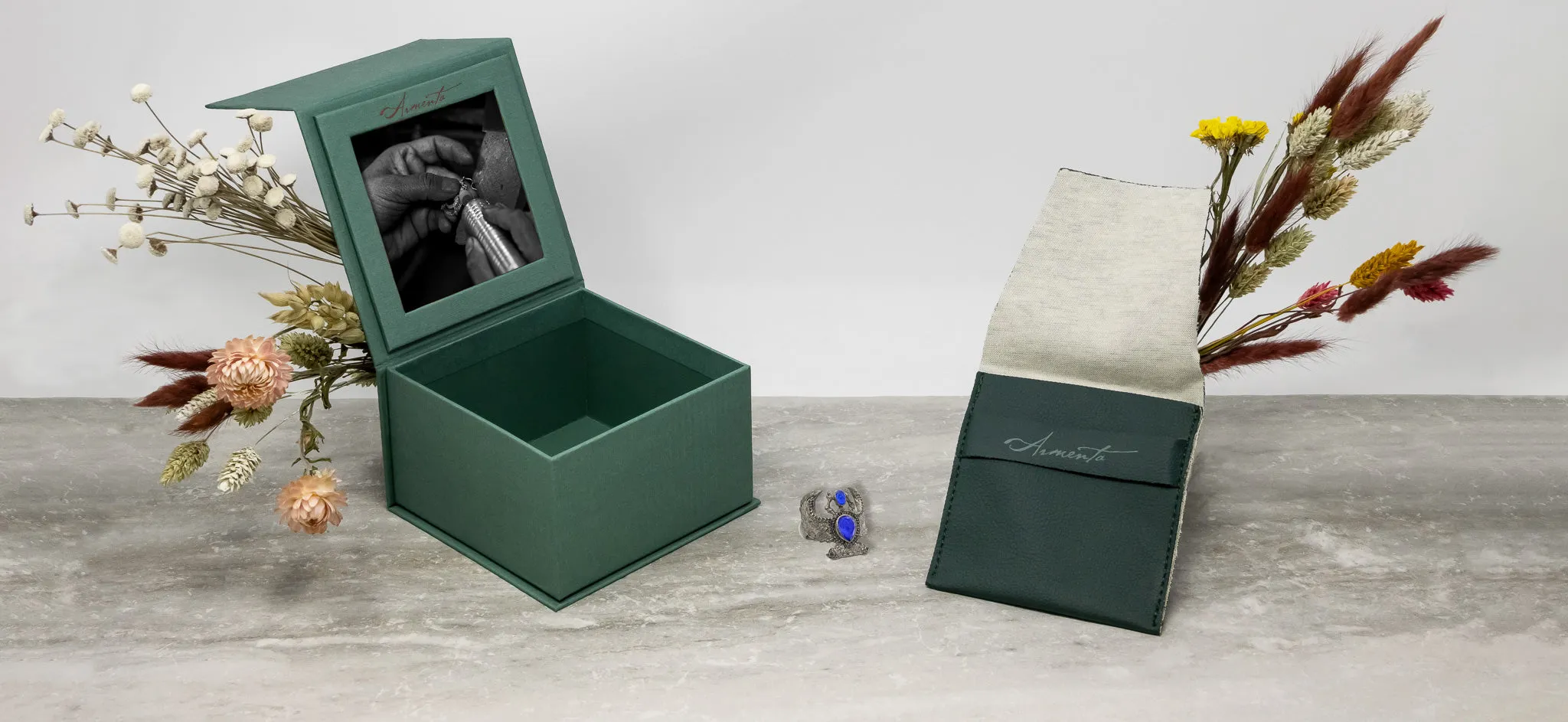 CURVED WINGED SCARAB RING