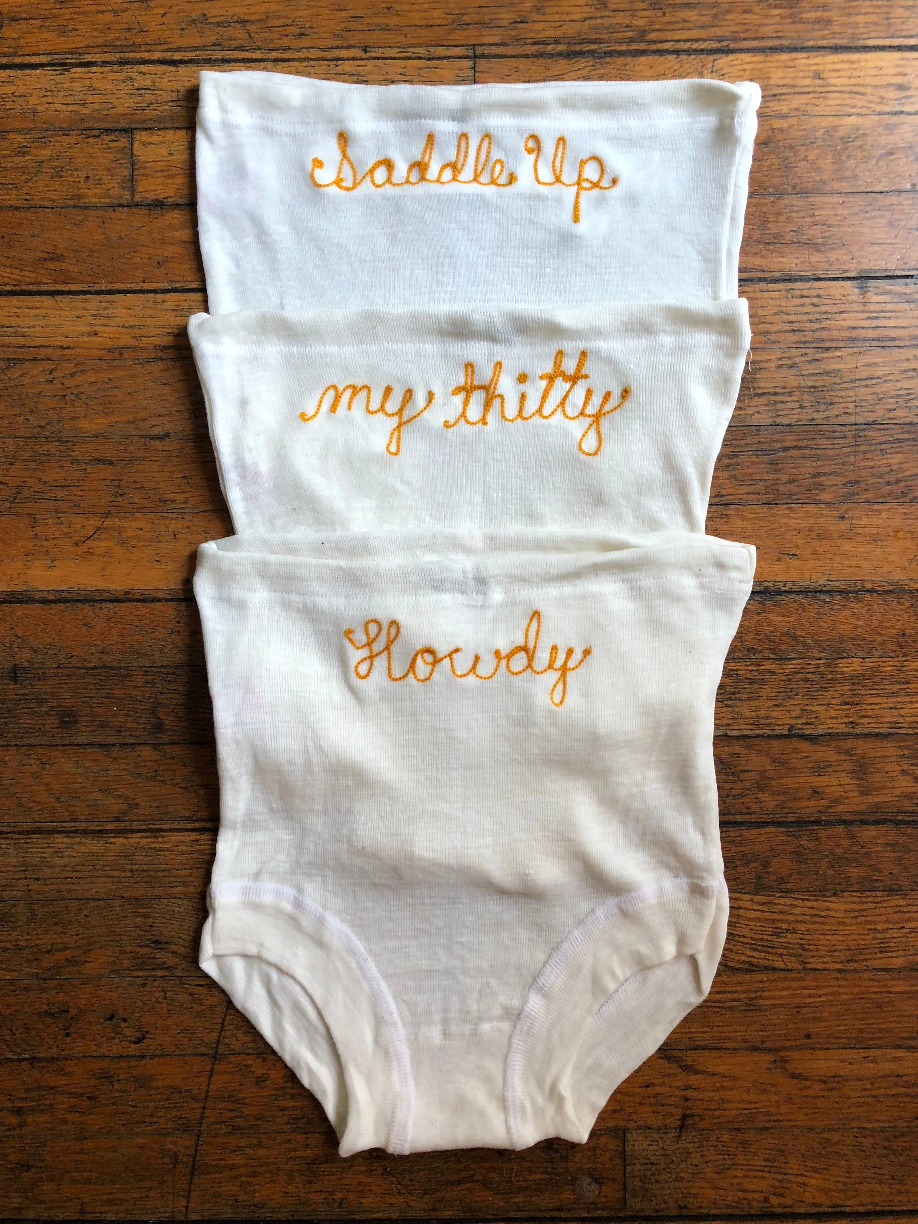 Custom Chain Stitch Deadstock Chonies