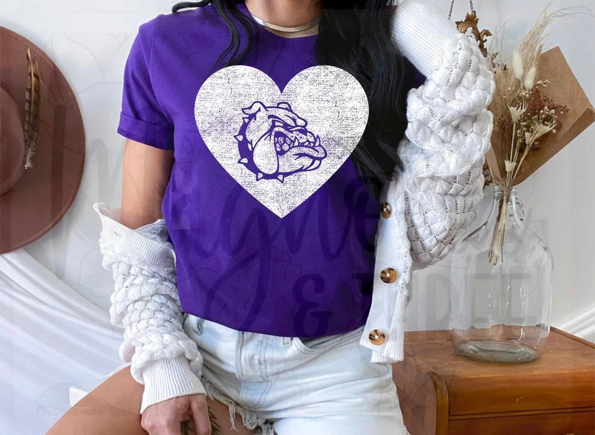 CUSTOM - Distressed Mascot Heart (M133)