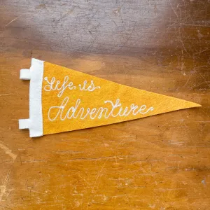 Custom Embroidered Pennant - Golden Yellow