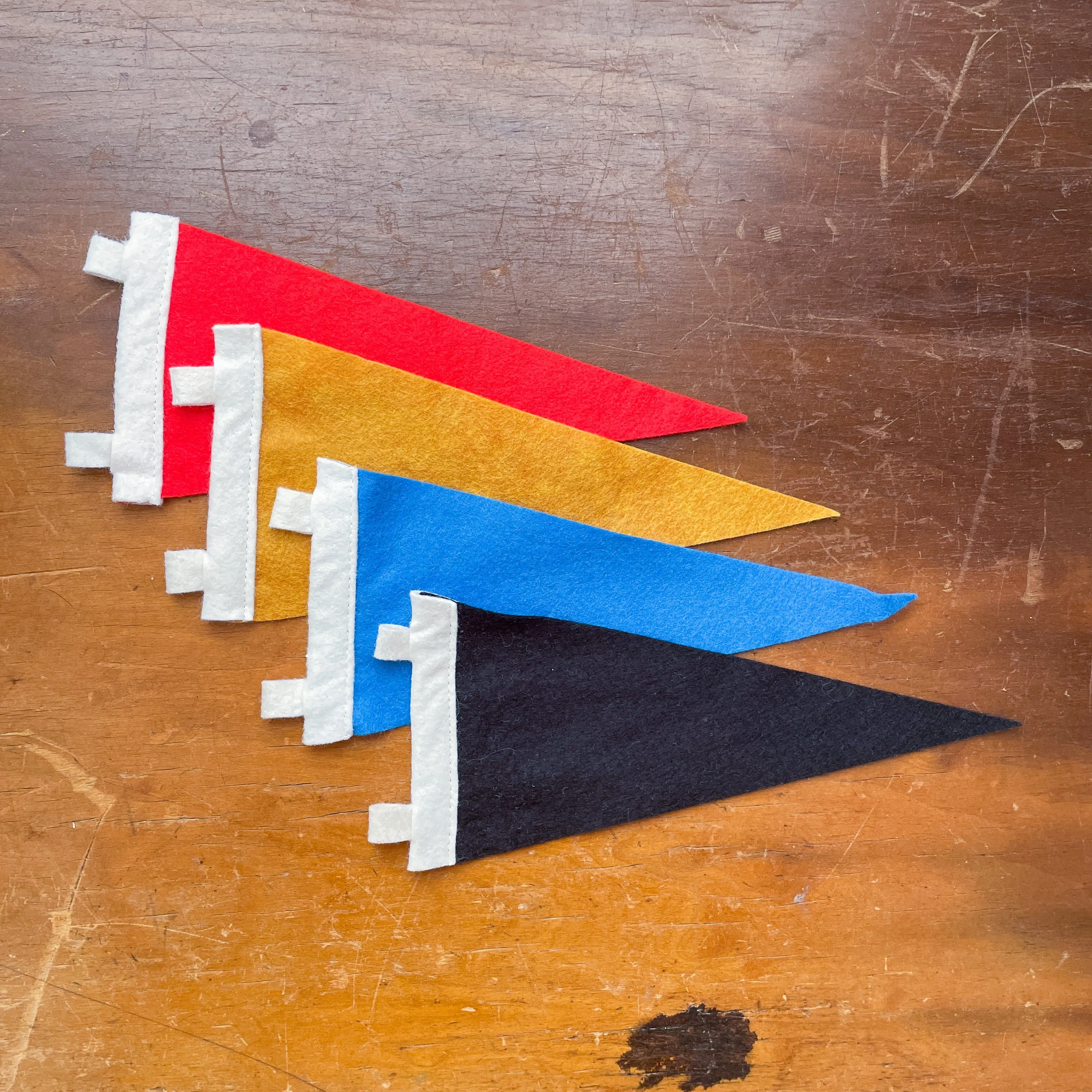 Custom Embroidered Pennant - Golden Yellow