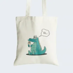 Cute Alligator Tote Bag With Zipper