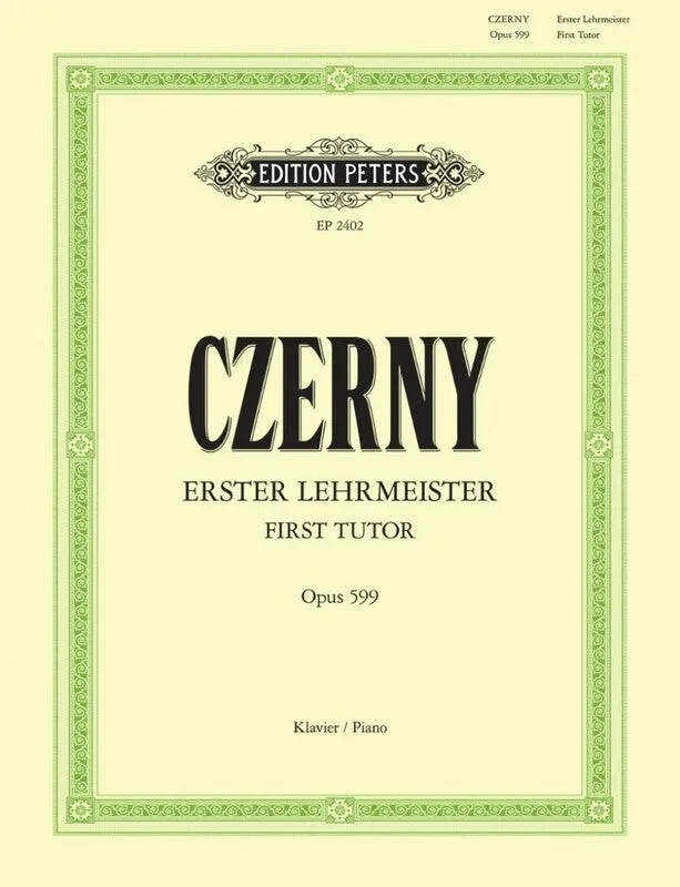 CZERNY - FIRST TUTOR OP 599 100 SHORT EXERCISES