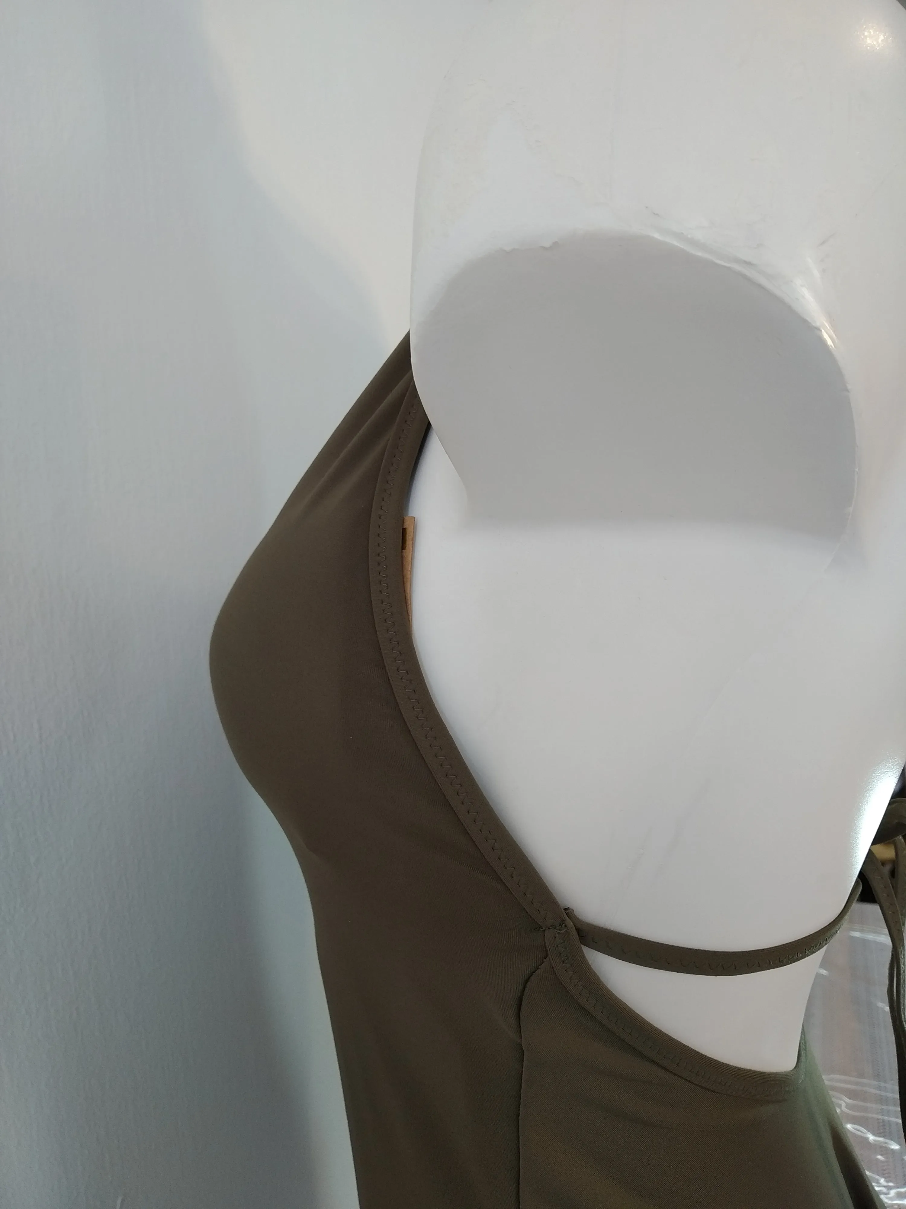 deep-V one-piece swimsuit