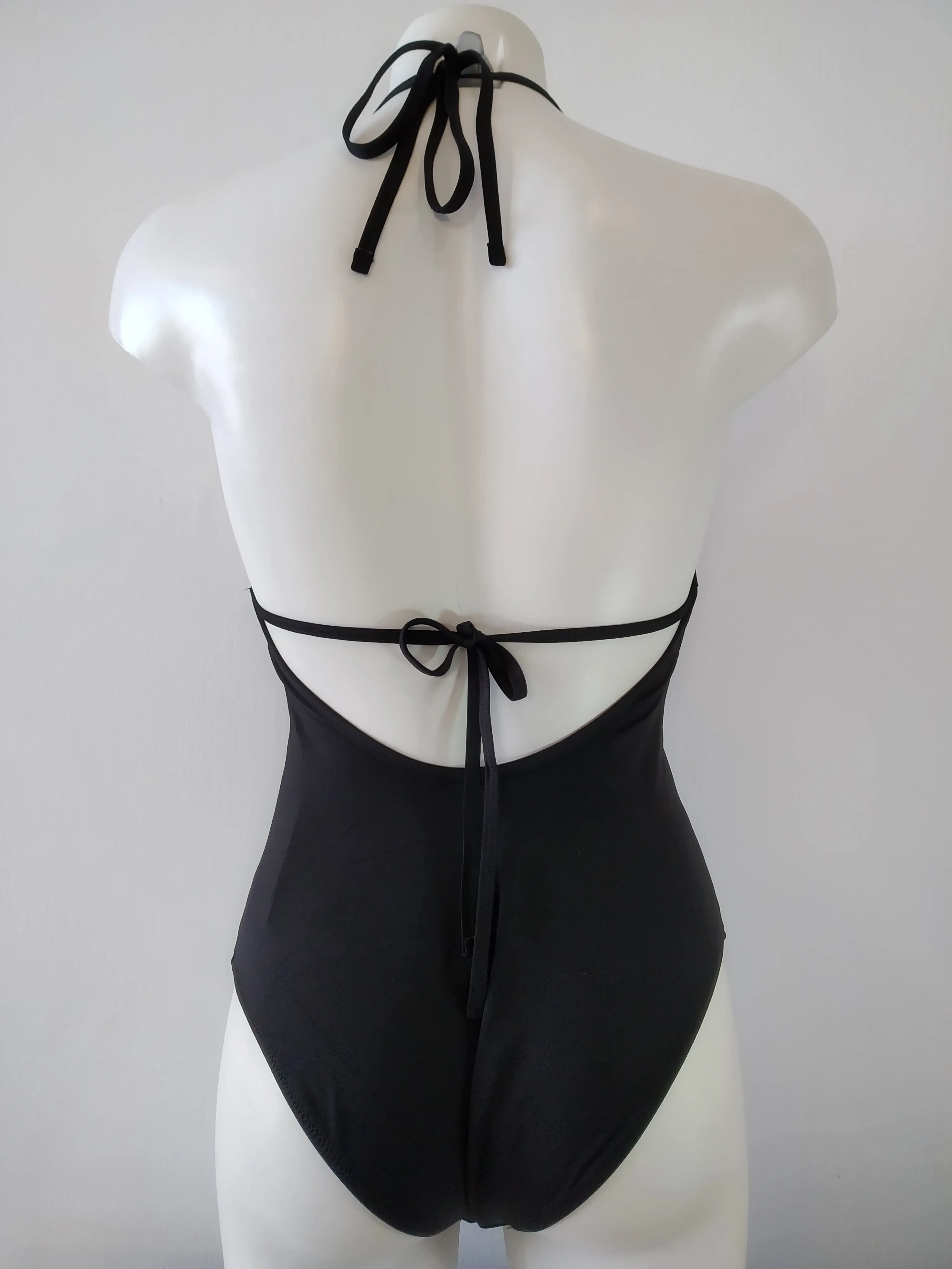 deep-V one-piece swimsuit
