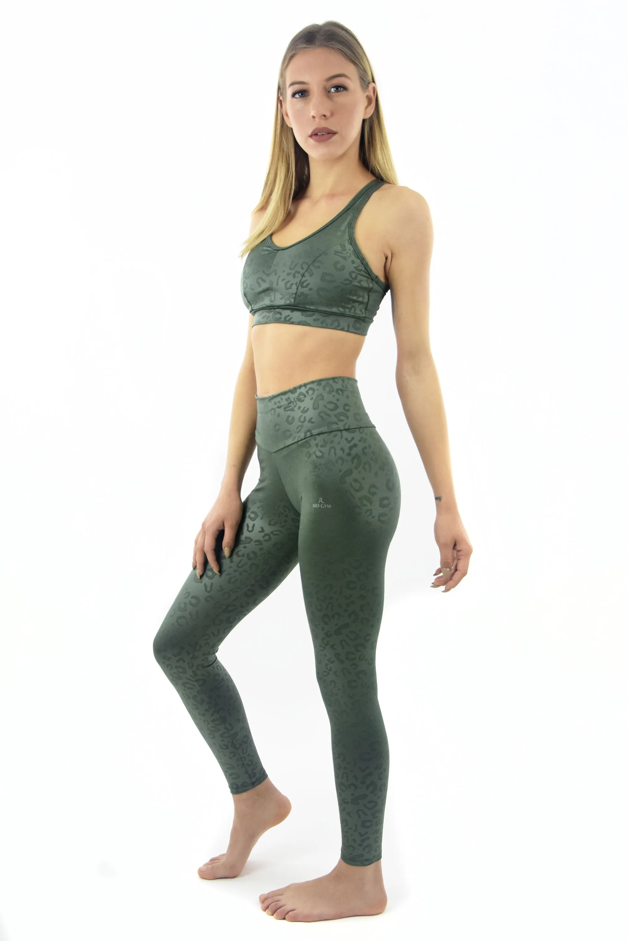 Dentelle Metalic Olive Legging